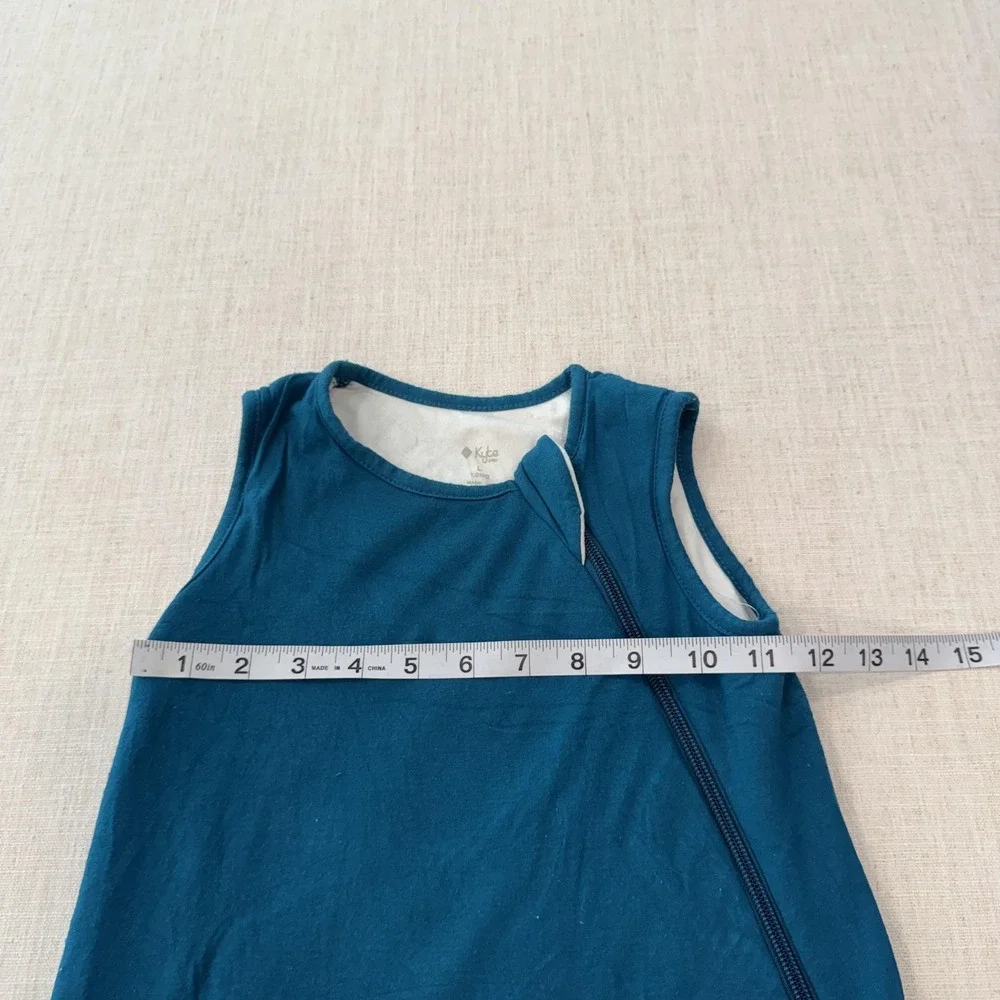 Kyte Baby Sleep Sack Gown Unisex Large Blue Teal Bamboo 1.0 Tog Zipper Wearable